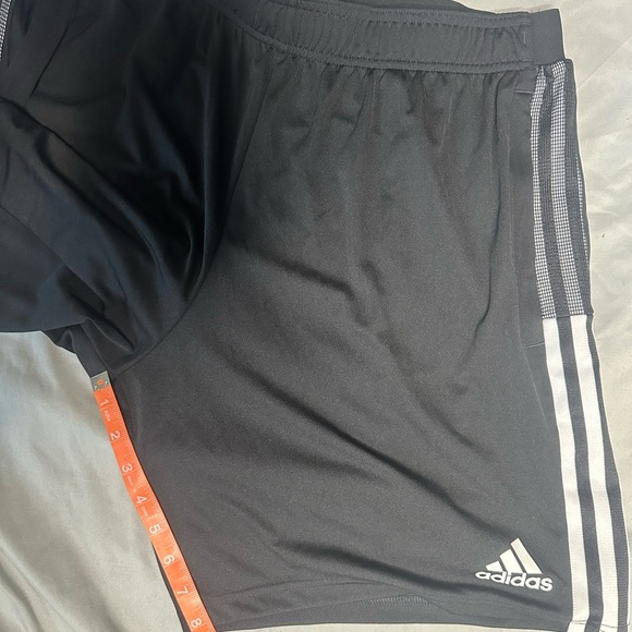 Adidas Men's Black and White Striped Athletic Shorts - Picture 9 of 13
